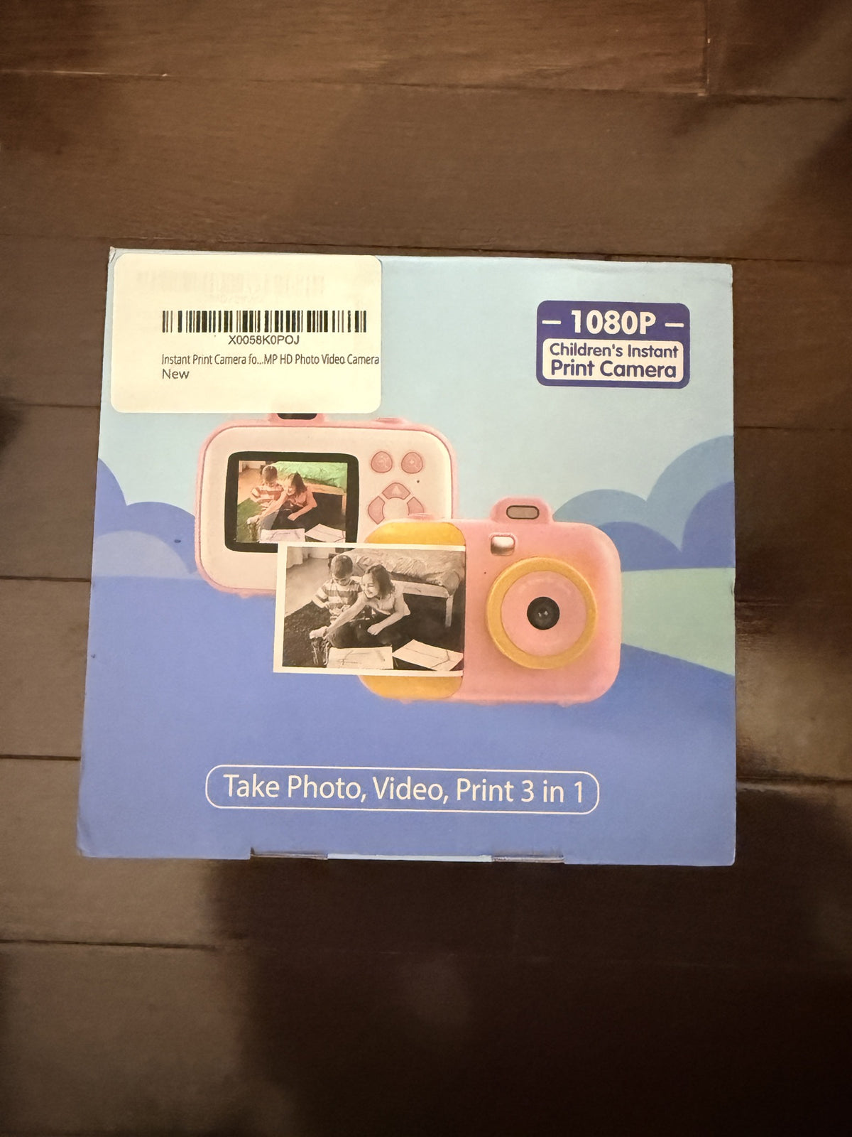 Kids Instant Print Camera 1080P, Photo & Video, Pink