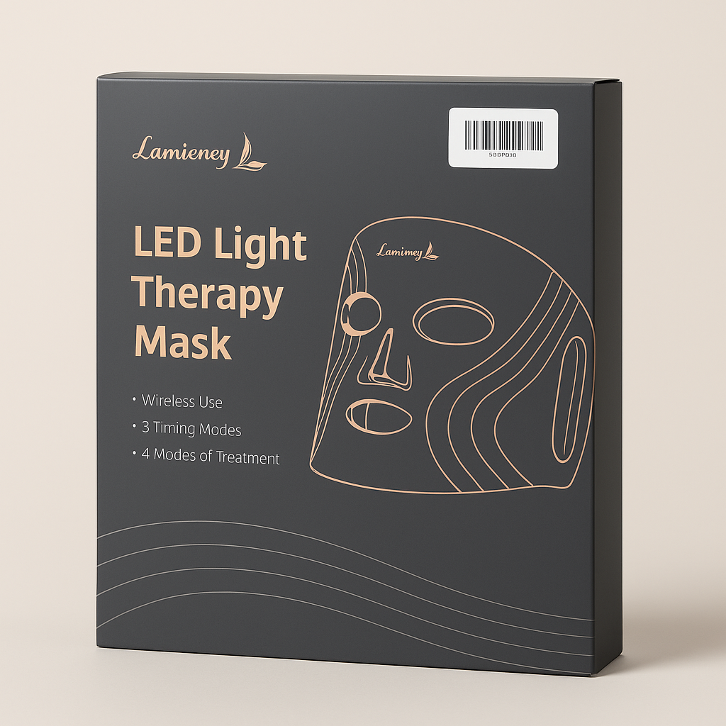 Lanieney Wireless LED Light Therapy Mask, 4 Modes