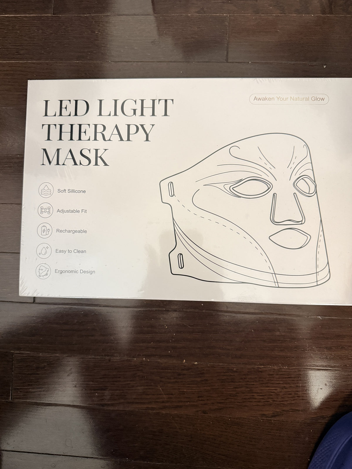 Soft Silicone LED Light Therapy Mask, Rechargeable