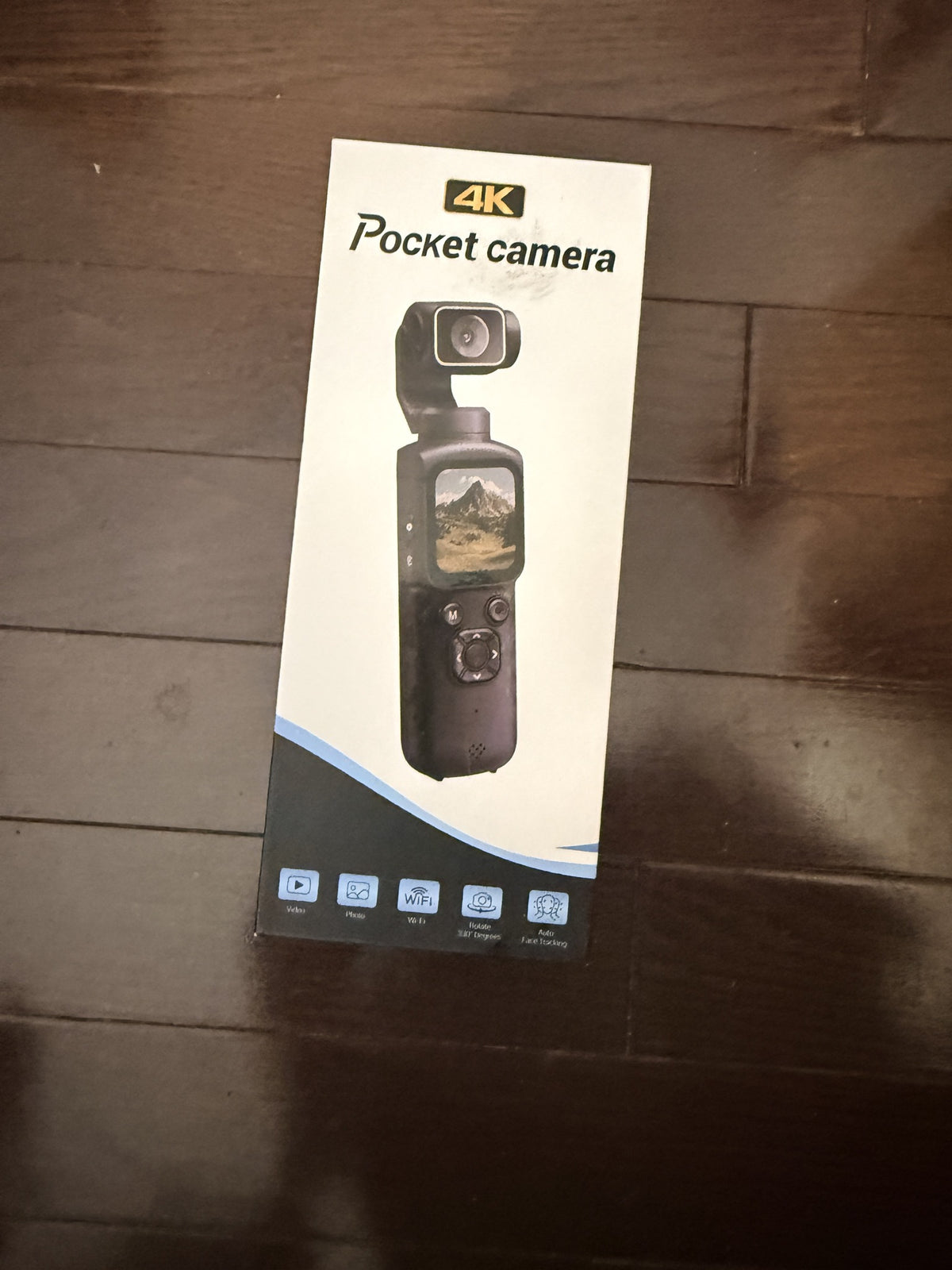 4K Pocket Camera with Gimbal, WiFi, Face Tracking, Black