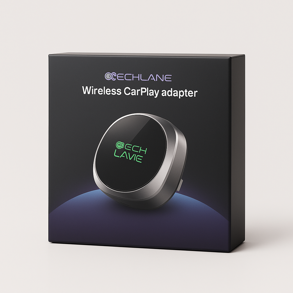 Wireless CarPlay Adapter with Display, Plug & Play