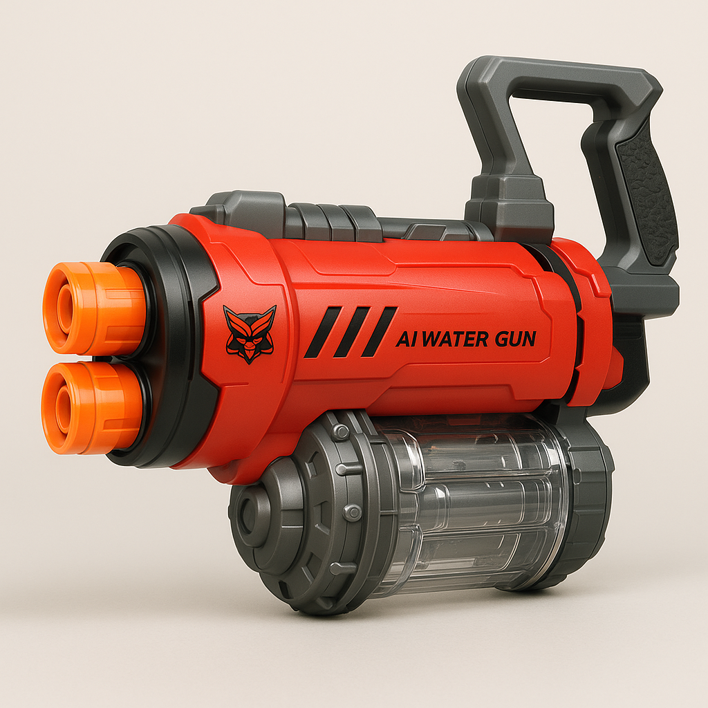 AI Electric Water Gun, Voice-Controlled, Rotating Nozzles