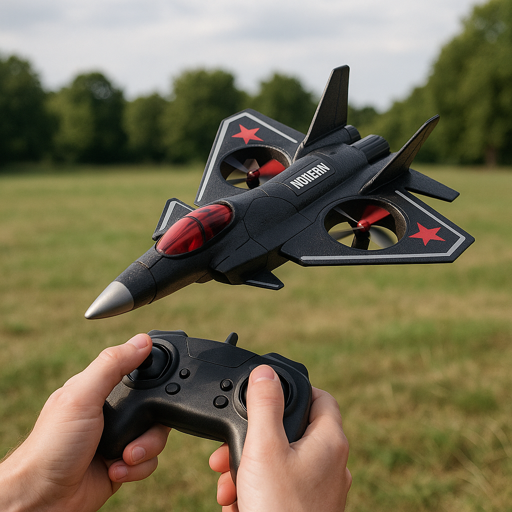 Fighter Jet Remote Control Aircraft Toy, 4-Rotor, Ages 8+