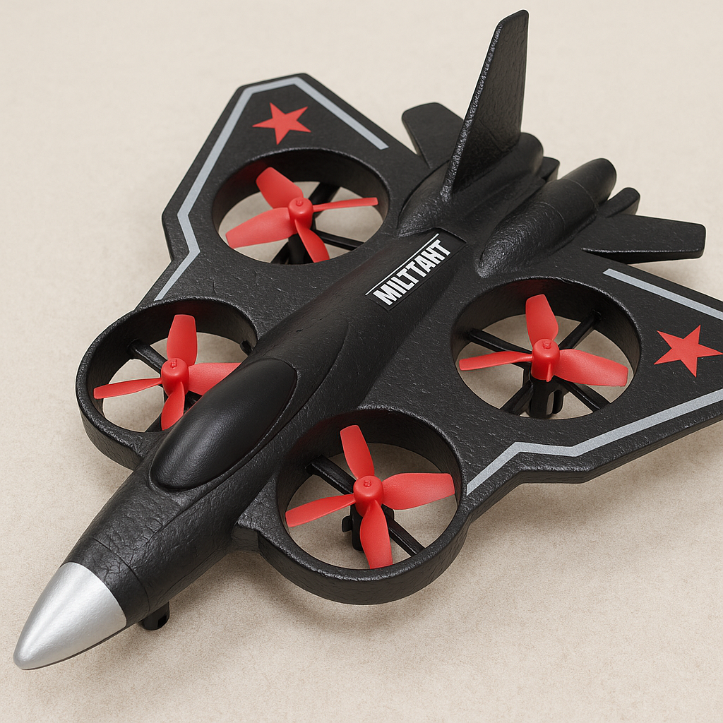 Fighter Jet Remote Control Aircraft Toy, 4-Rotor, Ages 8+