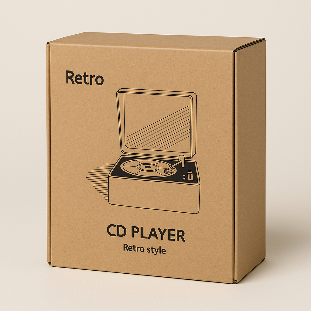 Retro Style CD Player with Classic Turntable-Inspired Design