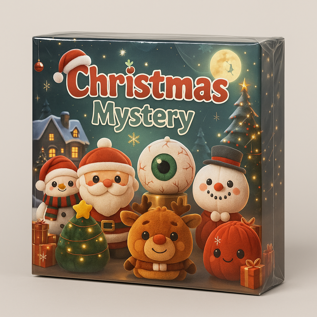 Christmas Mystery Ornaments Box, Santa, Snowman & Reindeer