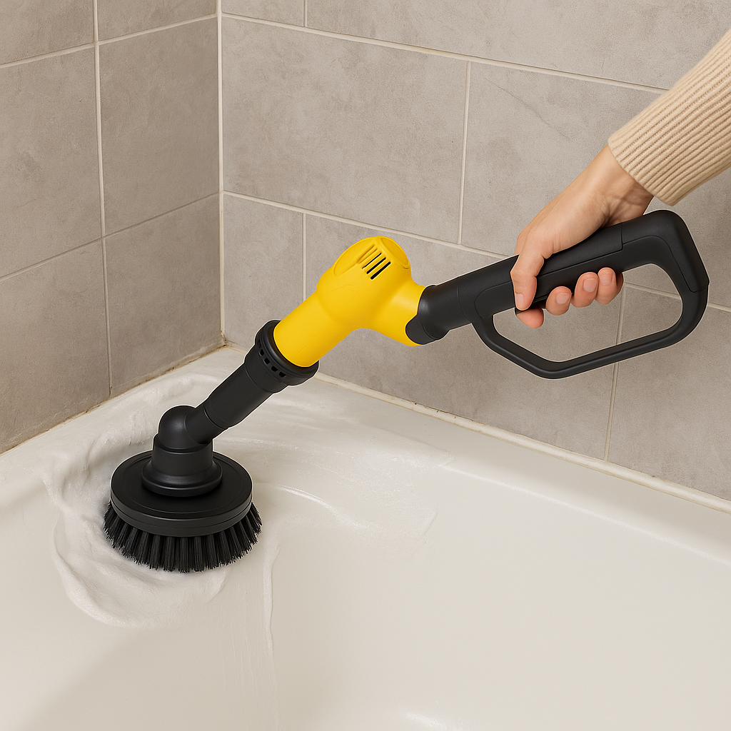 MUYLUX 550W Cordless Scrubber, Long-Handle Power Scrubber