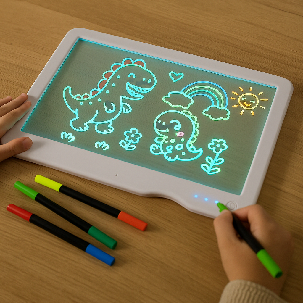 Spakmlt Creative Glow Art Kit, Light-Up Tracing Board, 4+