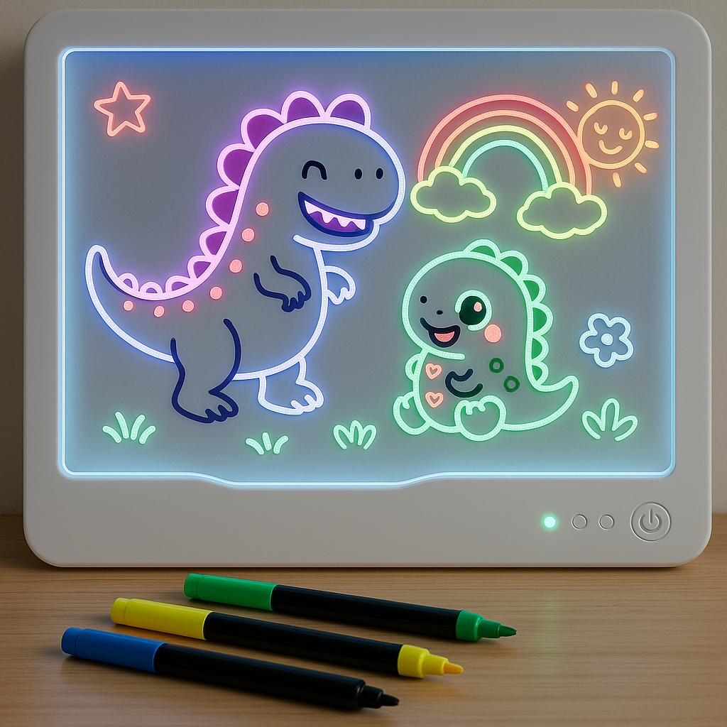 Spakmlt Creative Glow Art Kit, Light-Up Tracing Board, 4+