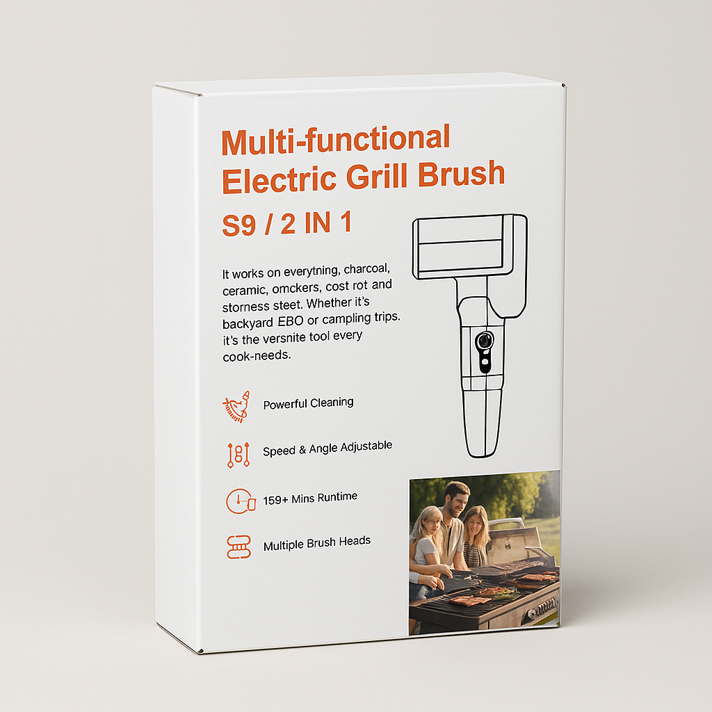 S9 2-in-1 Multi-Functional Electric Grill Brush, Cordless