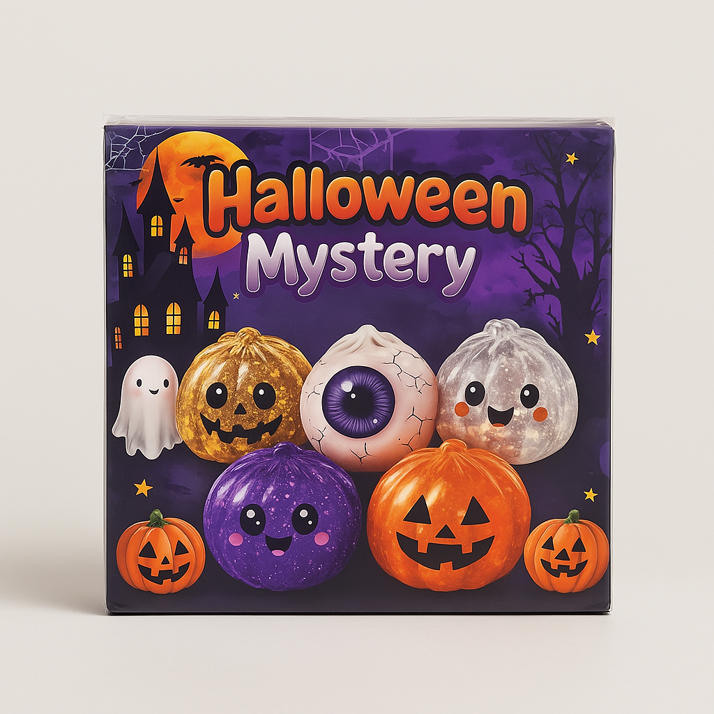 Halloween Mystery Box, Squishy Pumpkin, Ghost & Eyeball Toys