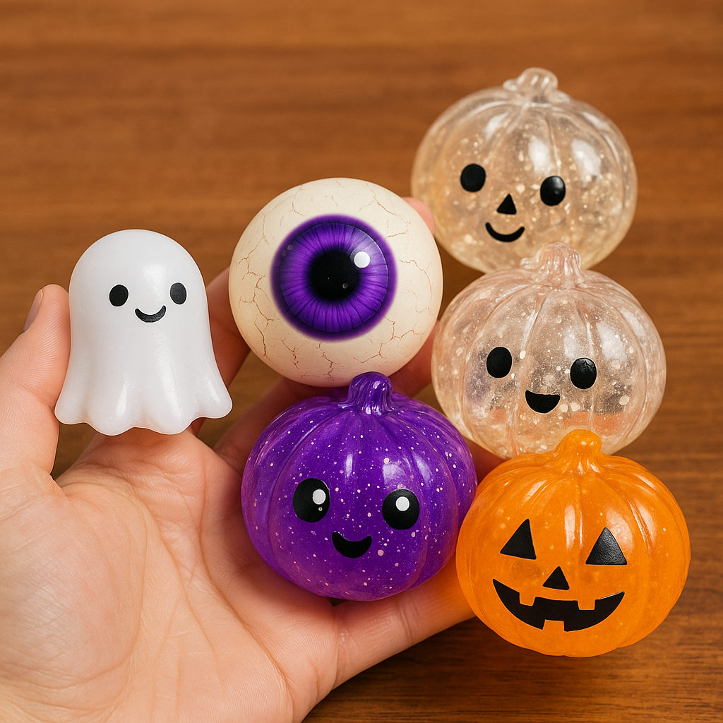 Halloween Mystery Box, Squishy Pumpkin, Ghost & Eyeball Toys