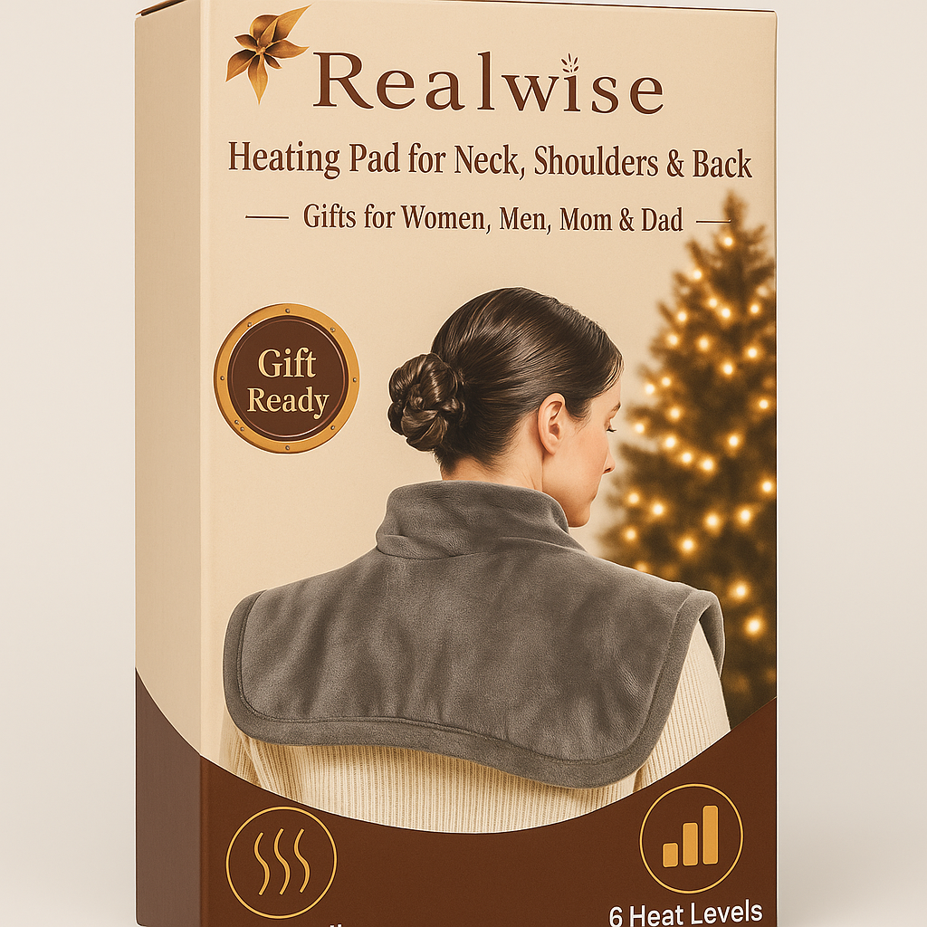 Realwise Heating Pad for Neck, Shoulders & Back, 20x24 in
