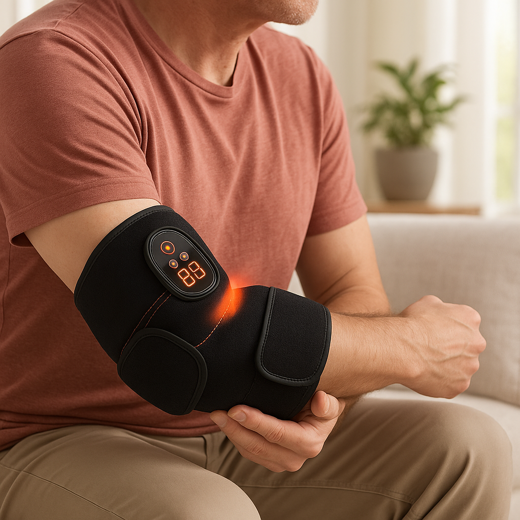 Heating Vibration Elbow Wrap, Cordless Heated Elbow Massager