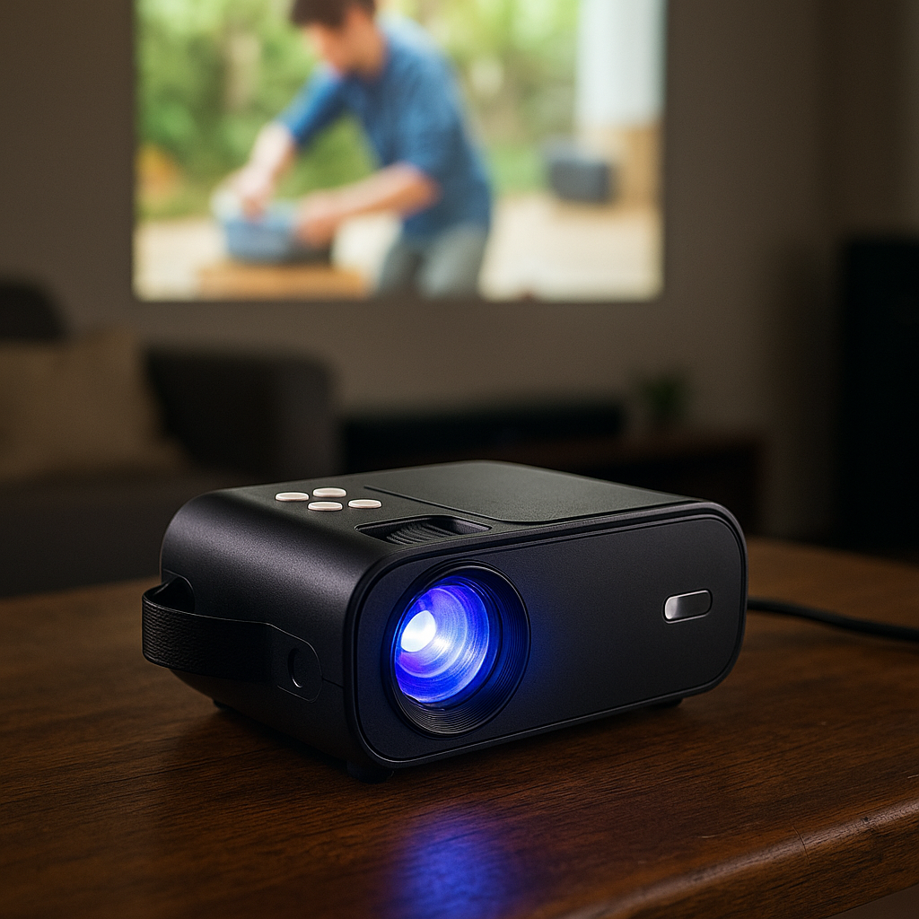 HEVNIX Home Theater Projector, Portable Movie Projector