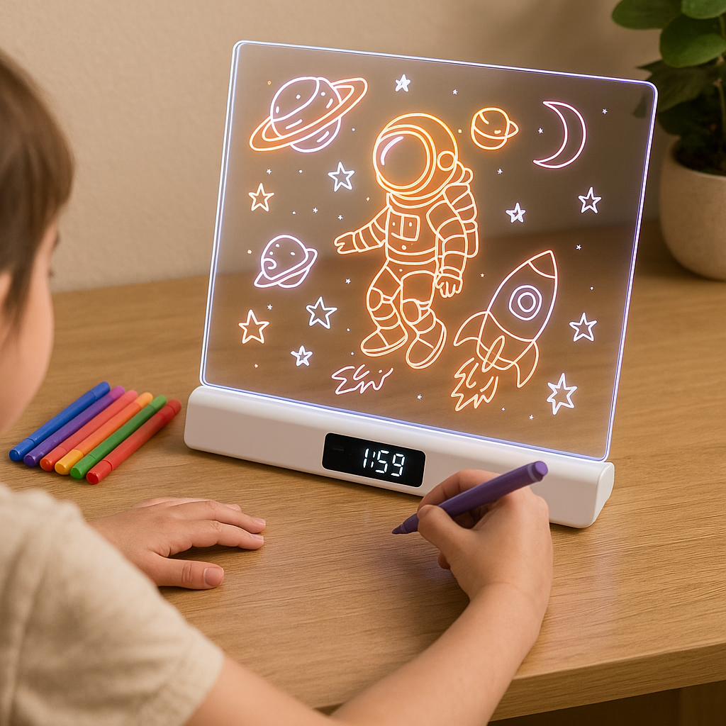 Argem LED Drawing Board 16 in, Built-In Clock & Timer, USB-C