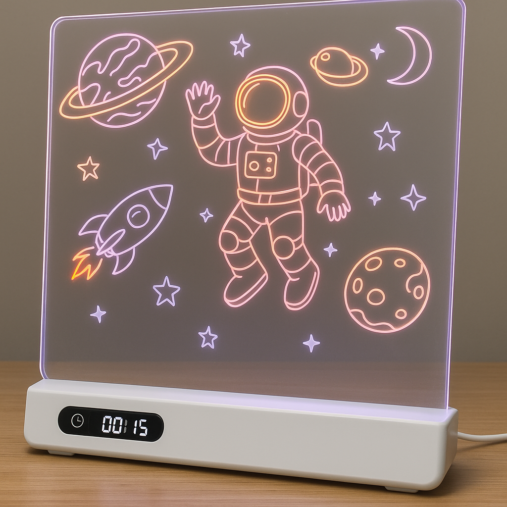 Argem LED Drawing Board 16 in, Built-In Clock & Timer, USB-C