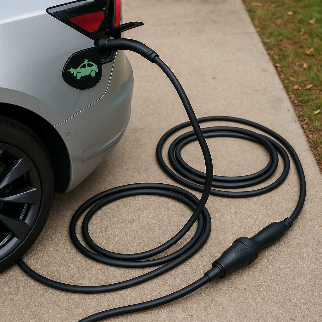 Tesla Charger Extension Cord with Zippered Storage Bag