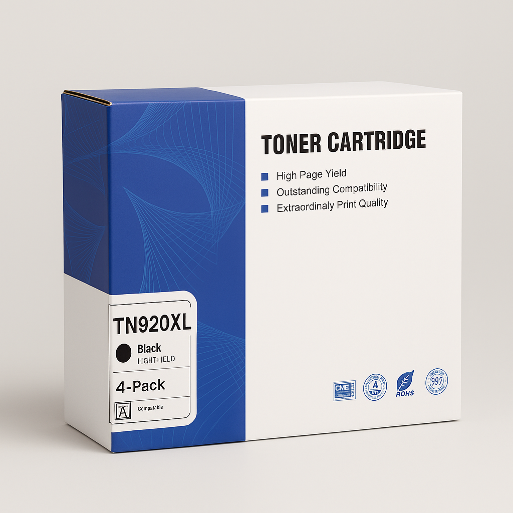 TN920XL Compatible Black Toner Cartridge 4-Pack, High Yield