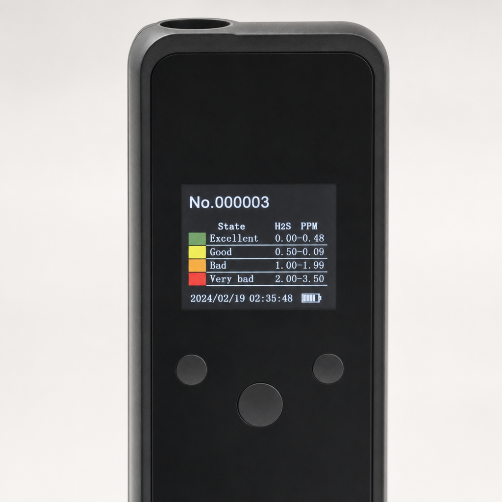 Digital Breath Alcohol Detector with Color Display, Black