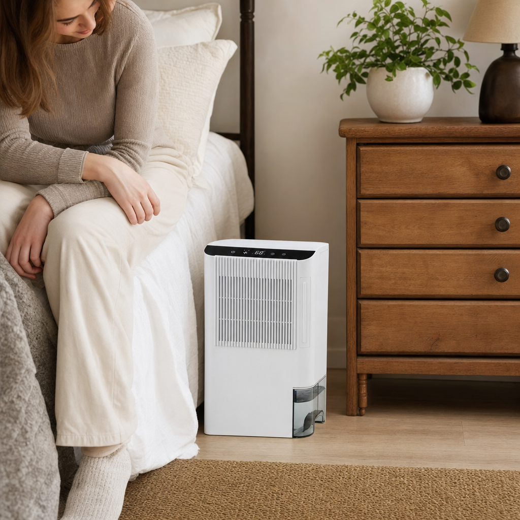 Rotary Dehumidifier with 2-Gear Timer, Quiet Home Use