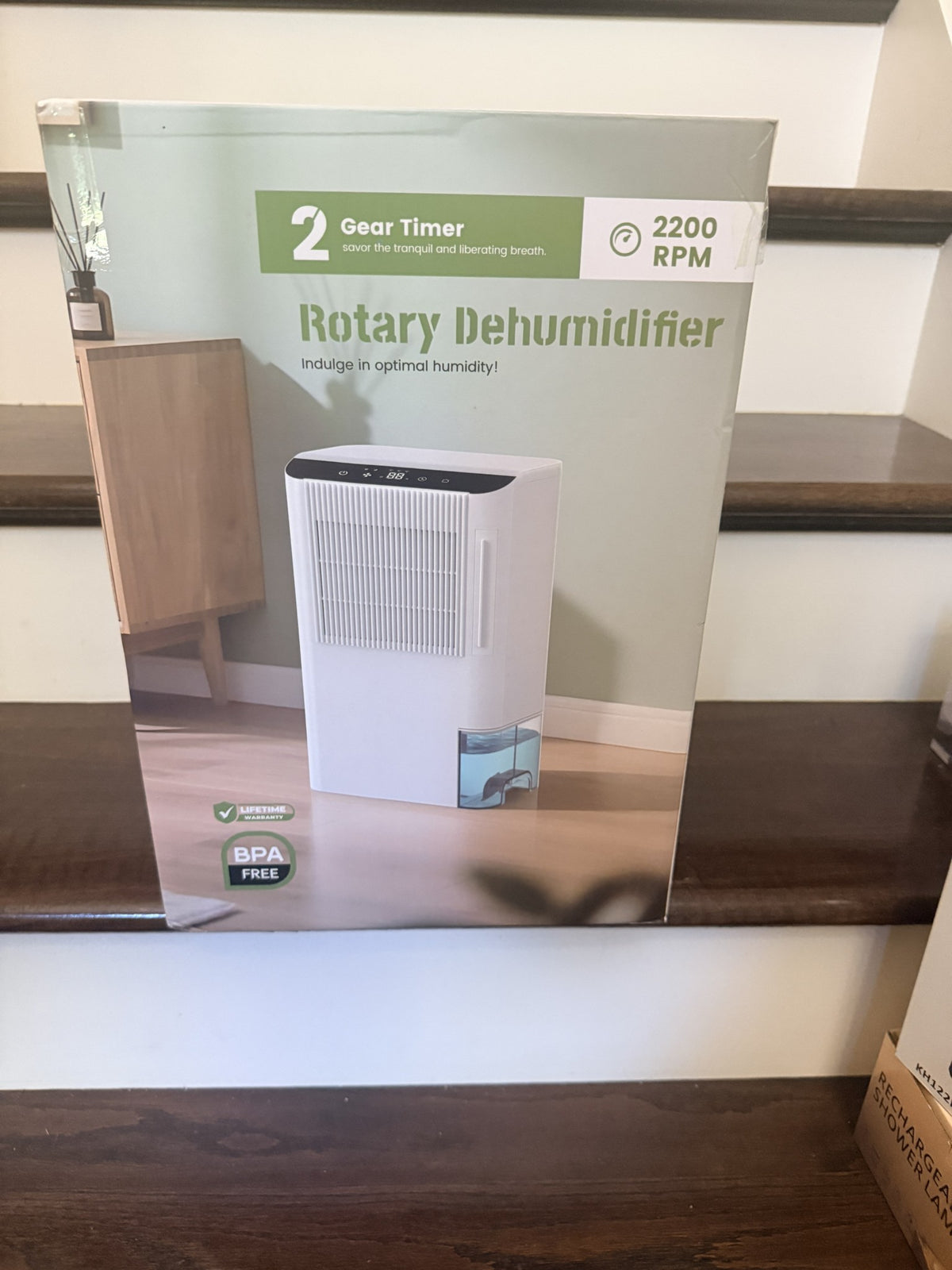 Rotary Dehumidifier with 2-Gear Timer, Quiet Home Use