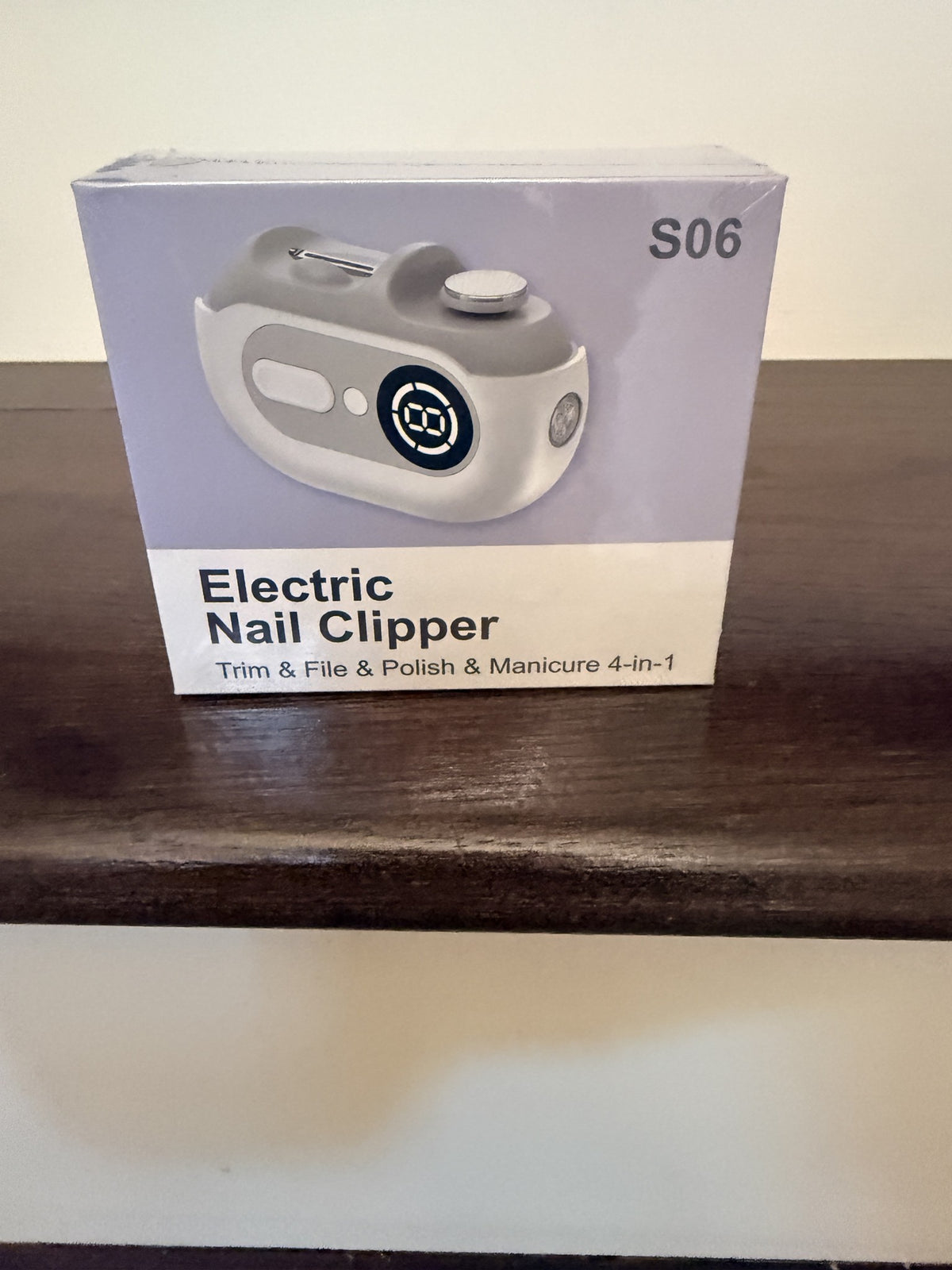 S06 Electric Nail Clipper, Trim File Polish 4-in-1