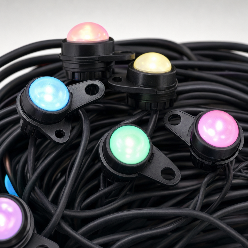 Outdoor LED Colorful Eaves Lights, RGB Roofline House Lights