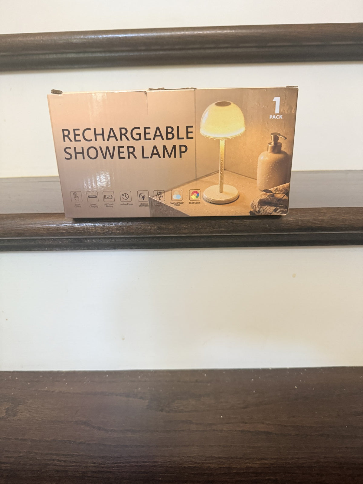 Rechargeable Cordless Mushroom Lamp, Dimmable RGB