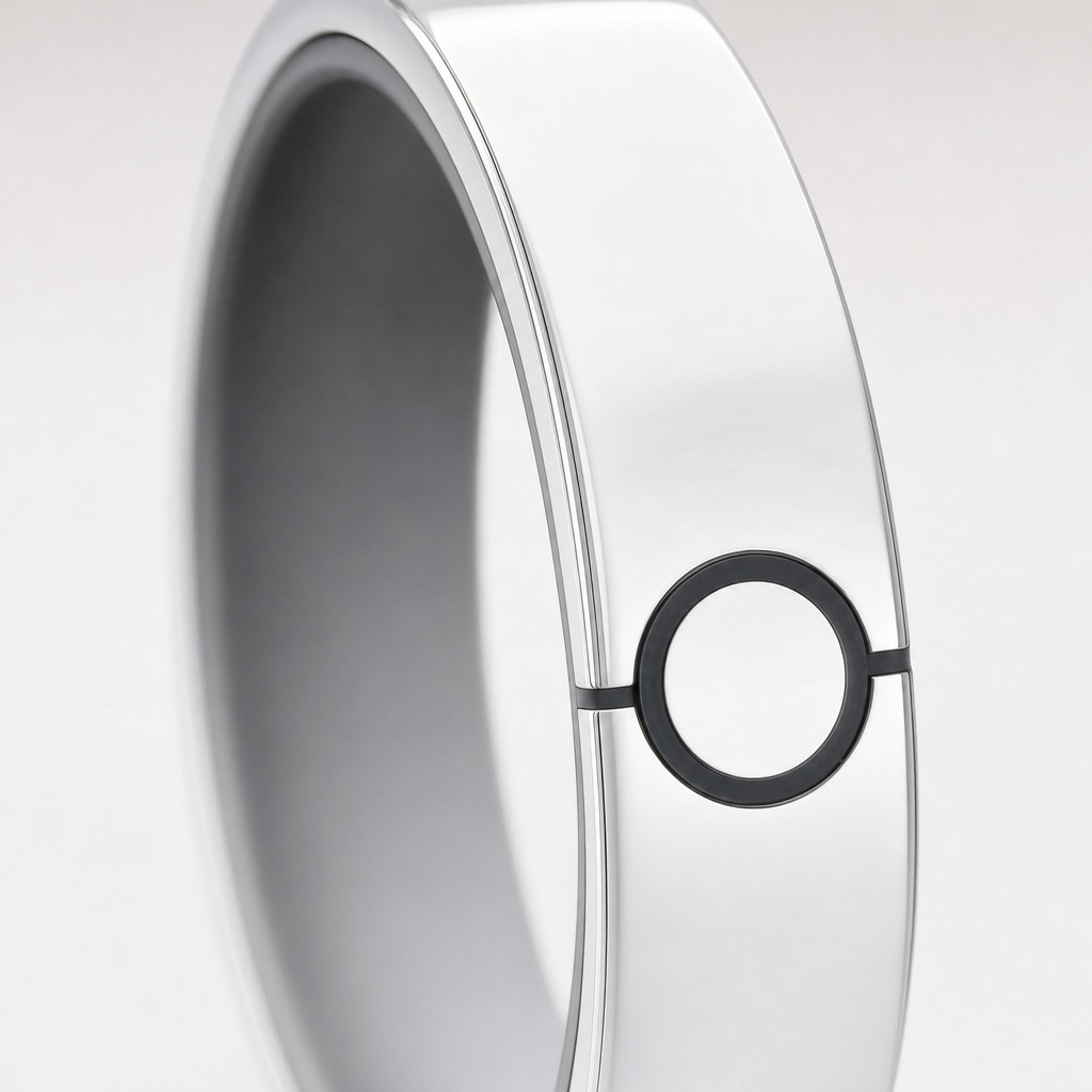 Smart Ring Size 8, Silver, Health & Activity Wearable