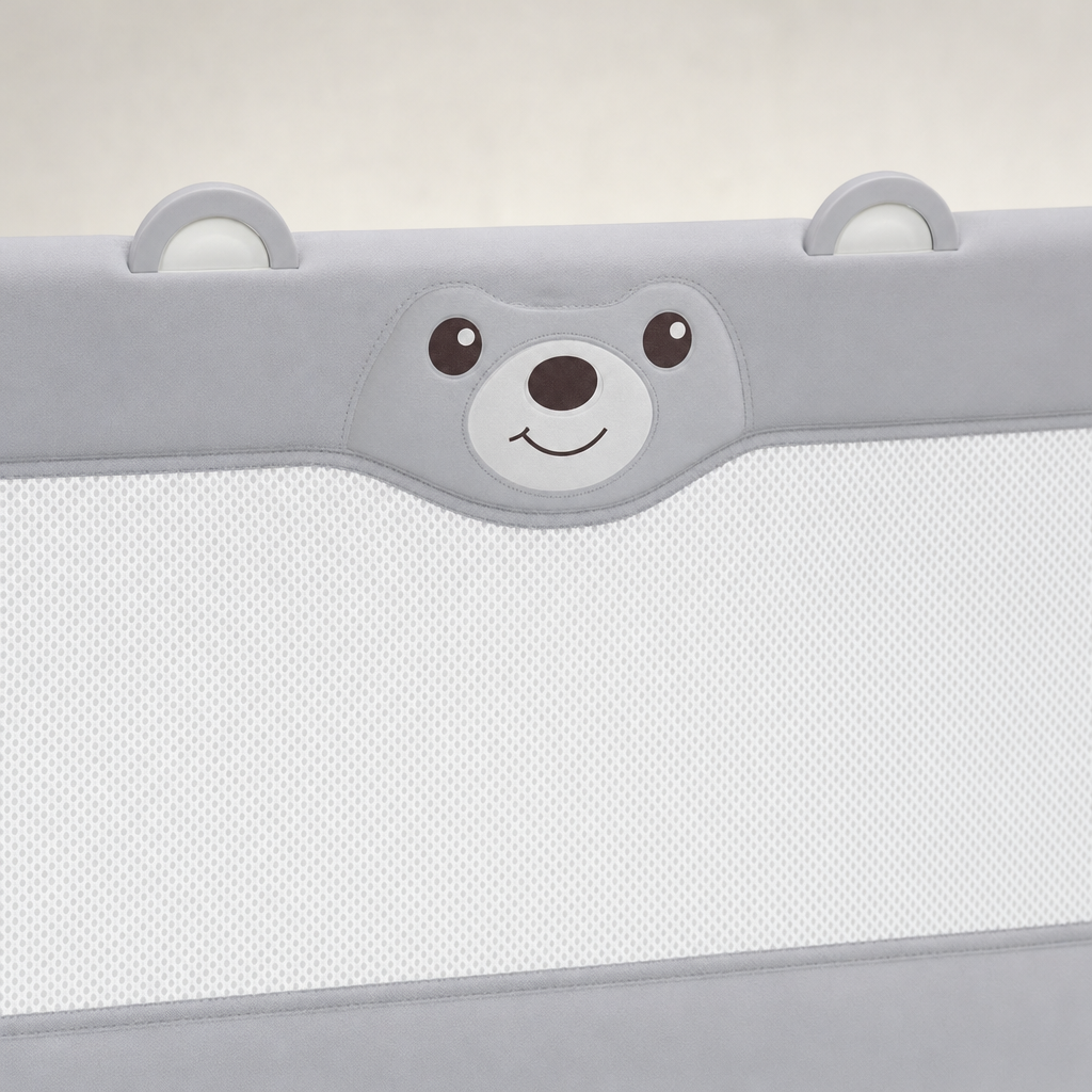 Zooawa Toddler Bed Rail 59 in, Grey, Fold-Down