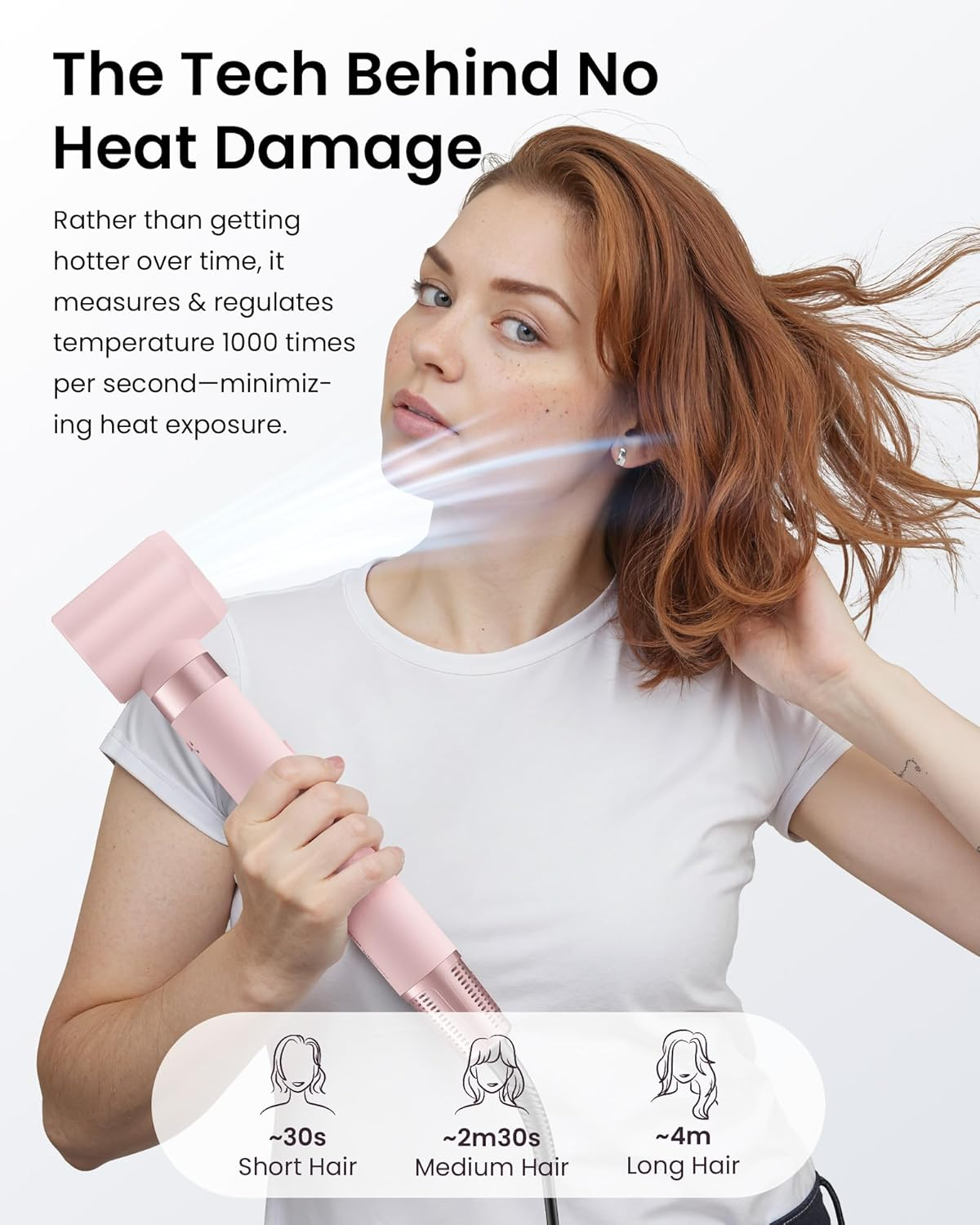 5 in 1 Hot Air Styler Brush - Auto Wrap Curler & Volumizing Hair Dryer