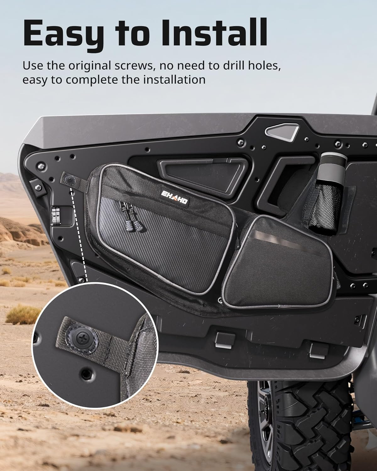 Polaris RZR 1000 XP Front Door Bags - Waterproof UTV Storage (2024-2025)