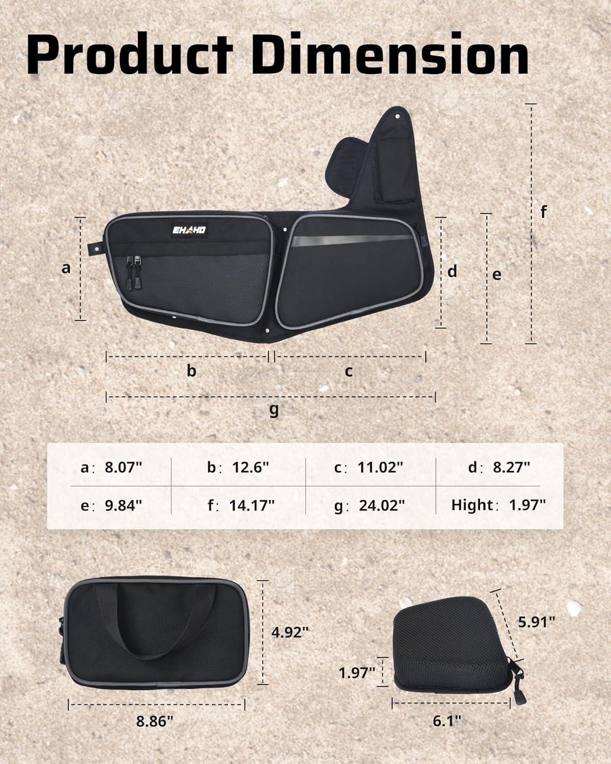 Polaris RZR 1000 XP Front Door Bags - Waterproof UTV Storage (2024-2025)