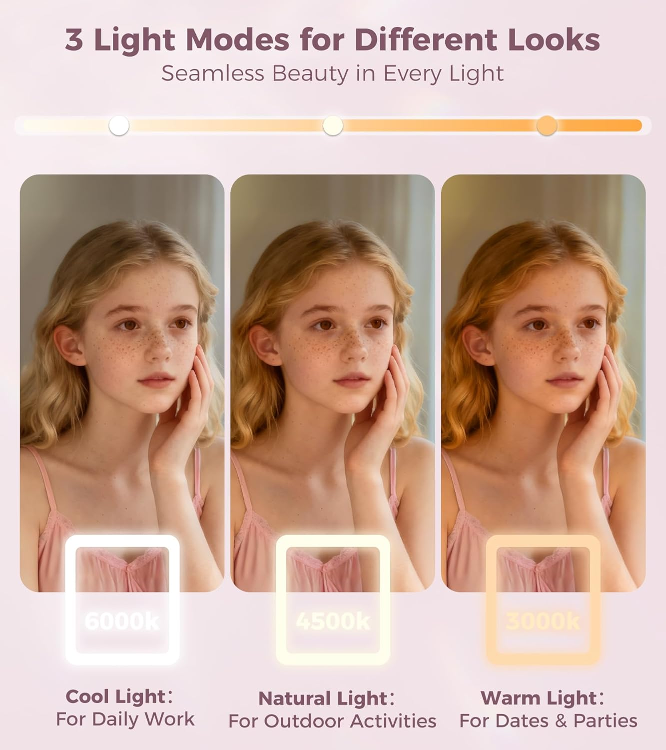 Vanity Mirror with Lights - 10X Magnification Lighted Makeup Mirror with 360° Rotation