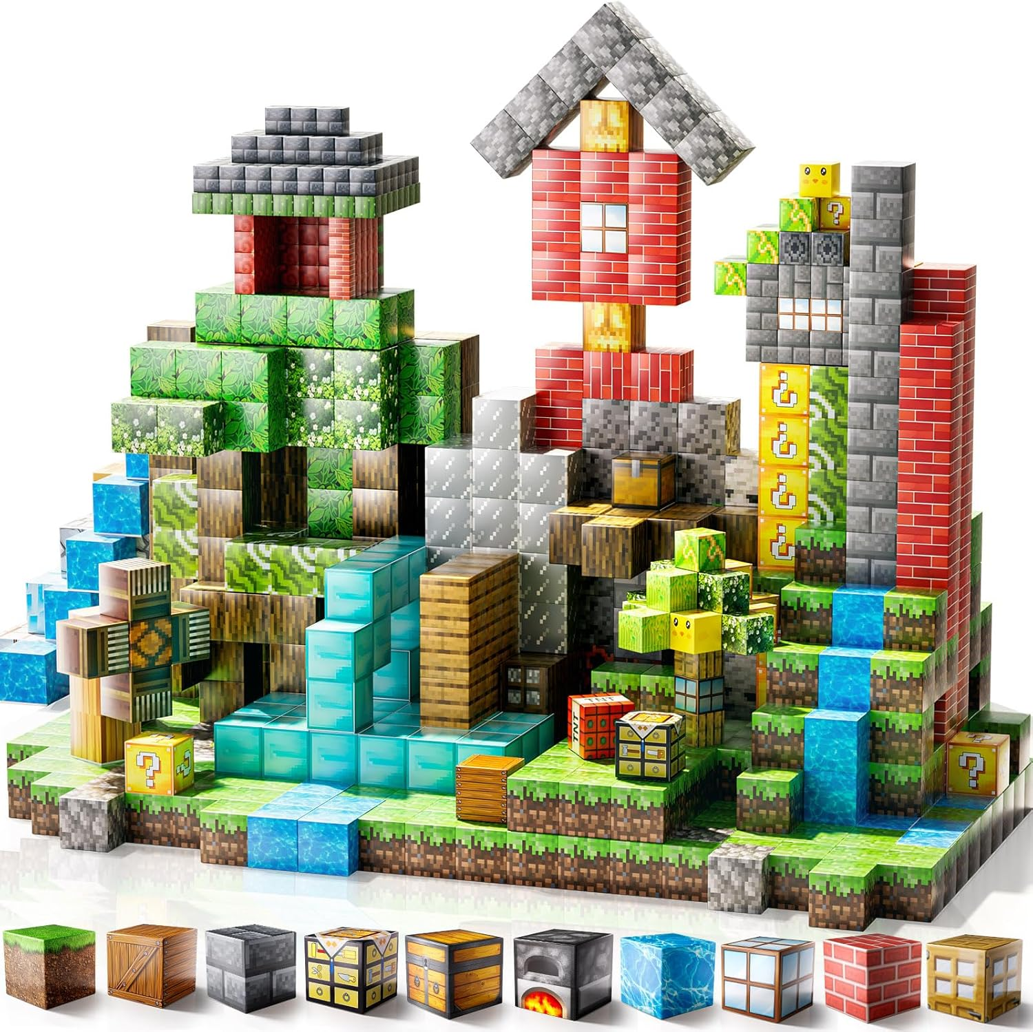 Magnetic Building Blocks for Kids - 110 Piece STEM Learning Set