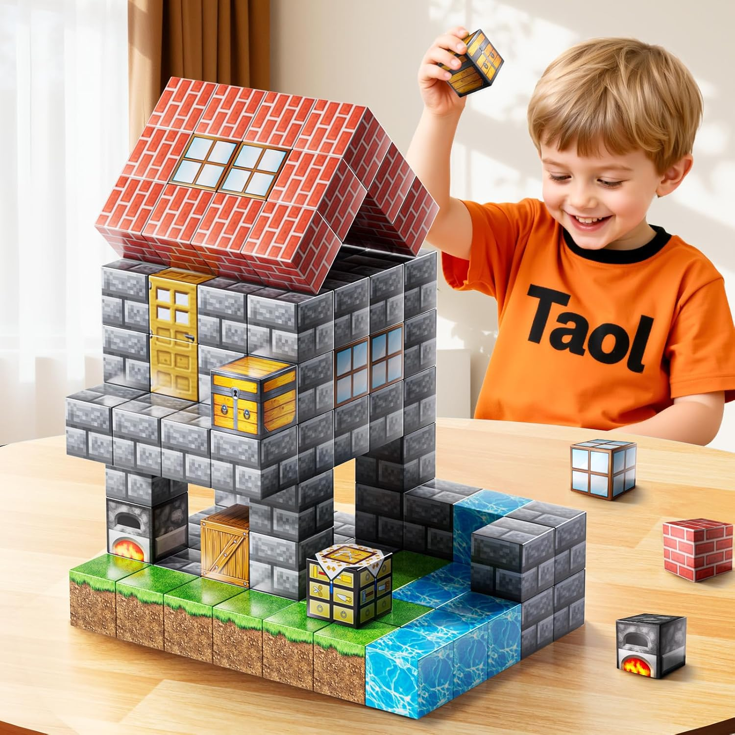 Magnetic Building Blocks for Kids - 110 Piece STEM Learning Set