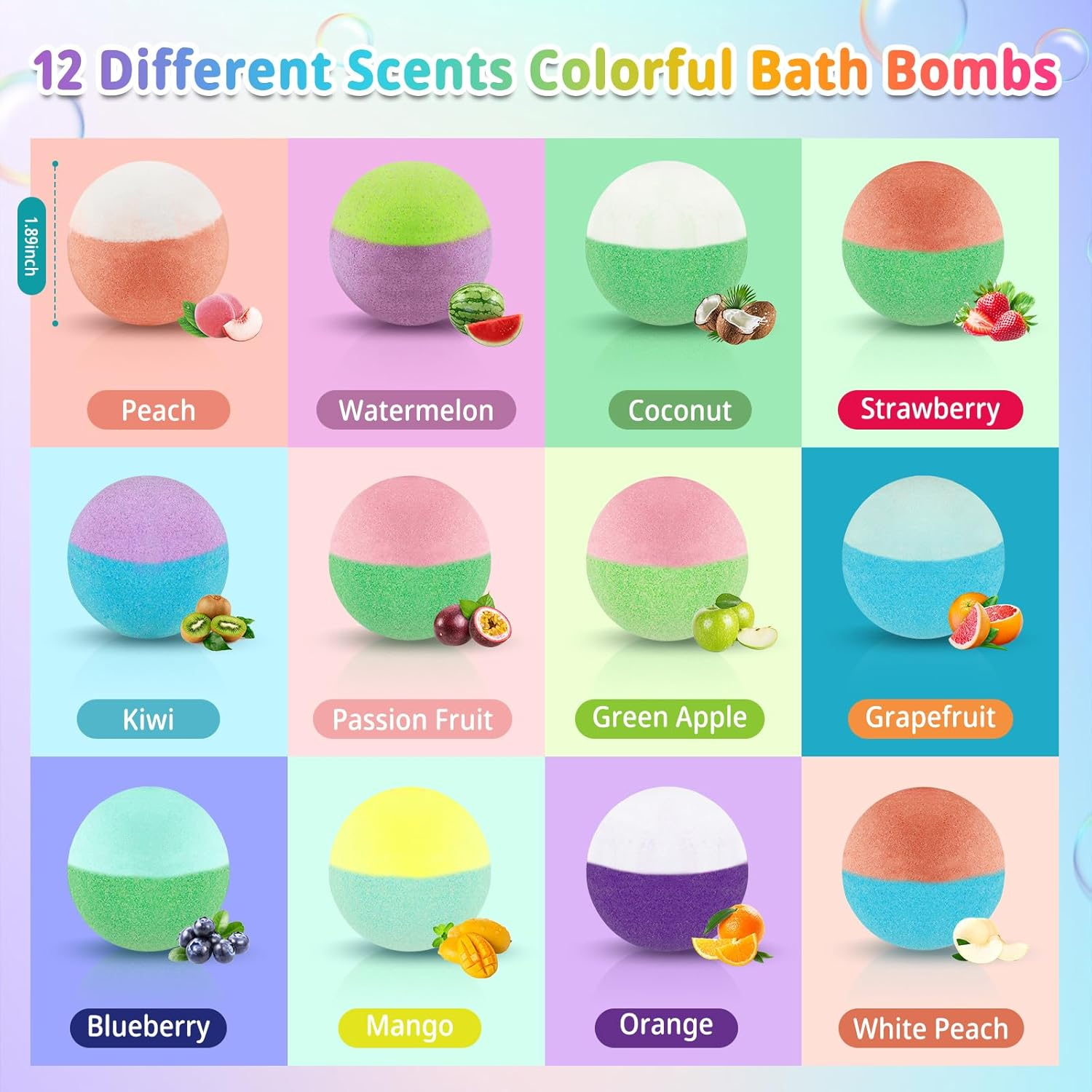Bath Bombs for Kids with Surprise Toys Inside - 24 Pack Gift Set