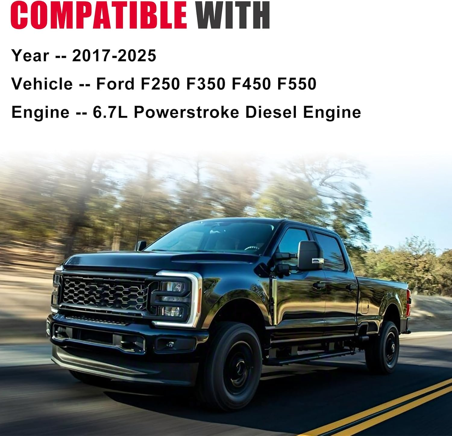 6.7 Powerstroke Fuel Filter Kit for 2017-2025 Ford F-Series Super Duty - OEM Compatible FD4624 FD4625