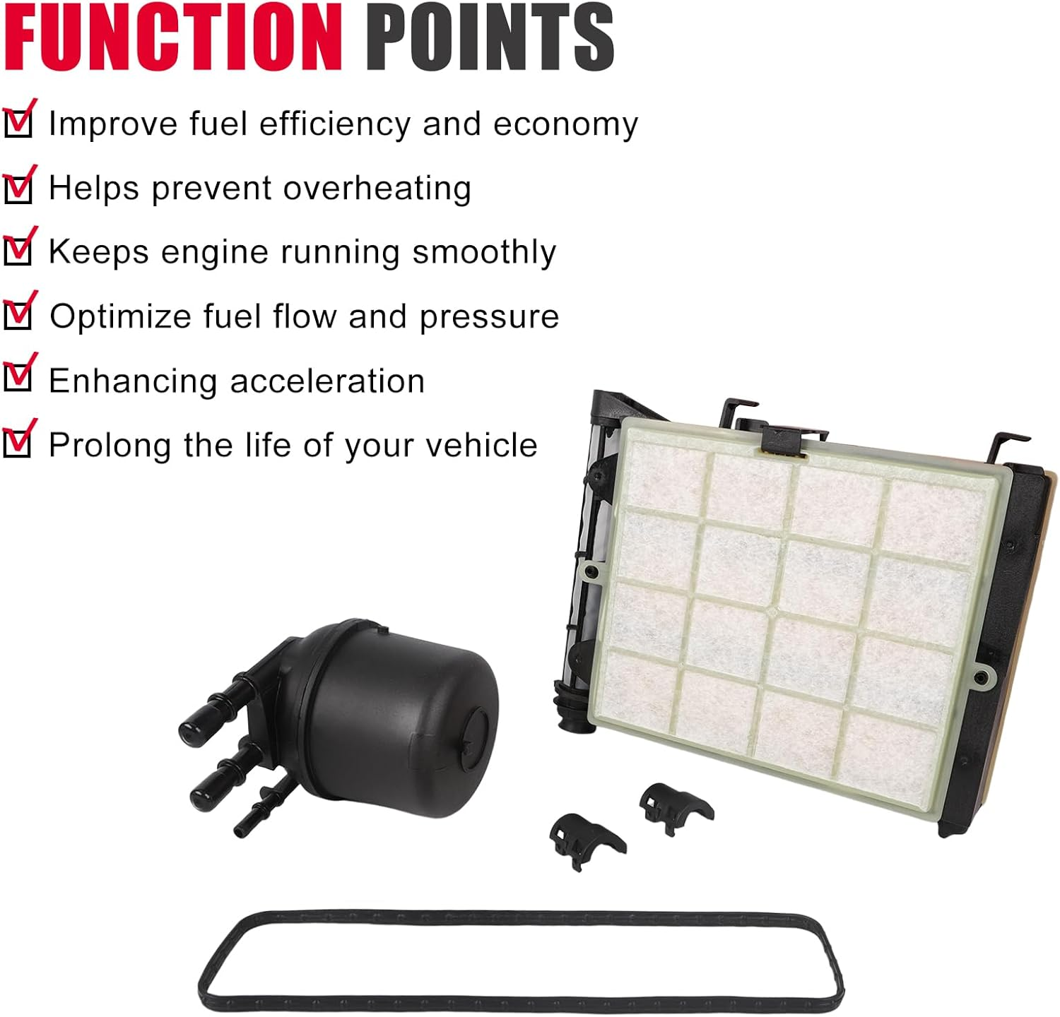 6.7 Powerstroke Fuel Filter Kit for 2017-2025 Ford F-Series Super Duty - OEM Compatible FD4624 FD4625