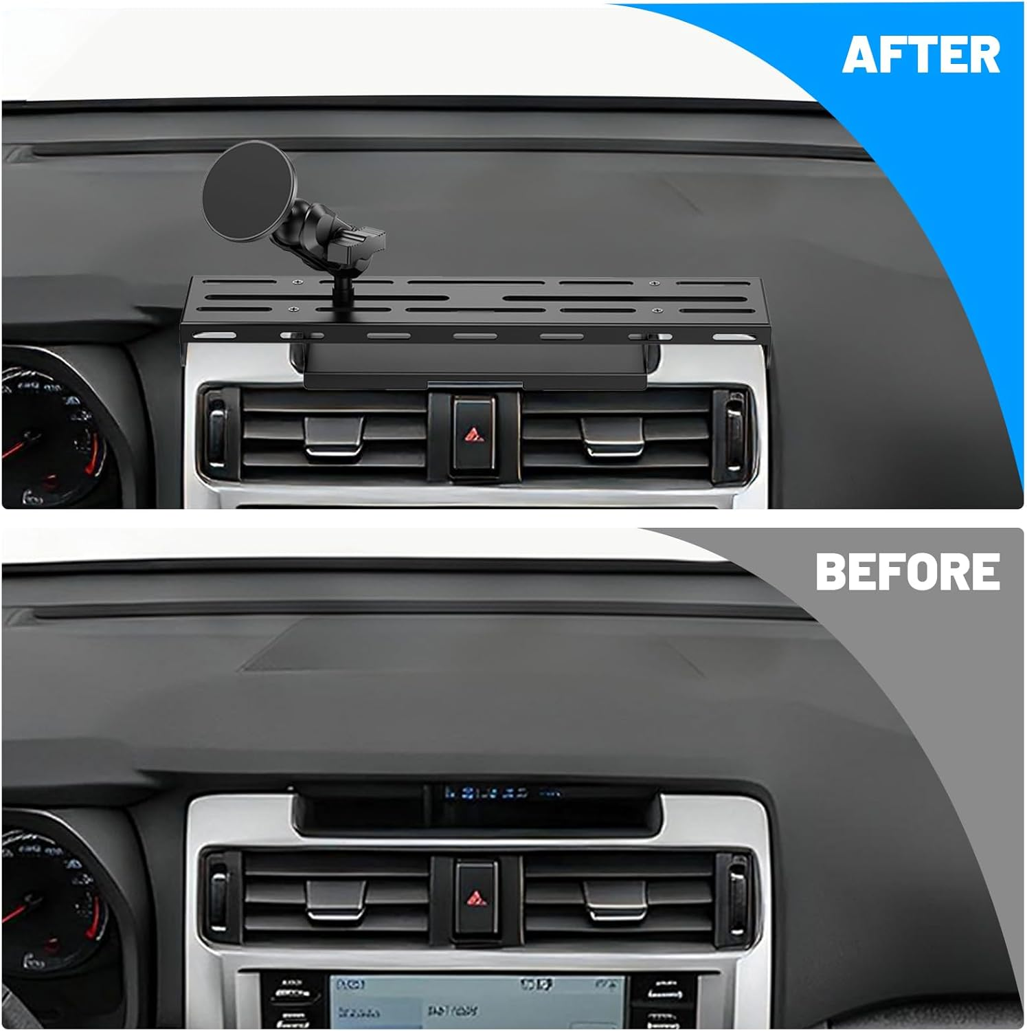 Magnetic Dash Phone Holder for Toyota 4Runner 2010-2024 - No-Drill Heavy-Duty Console Mount