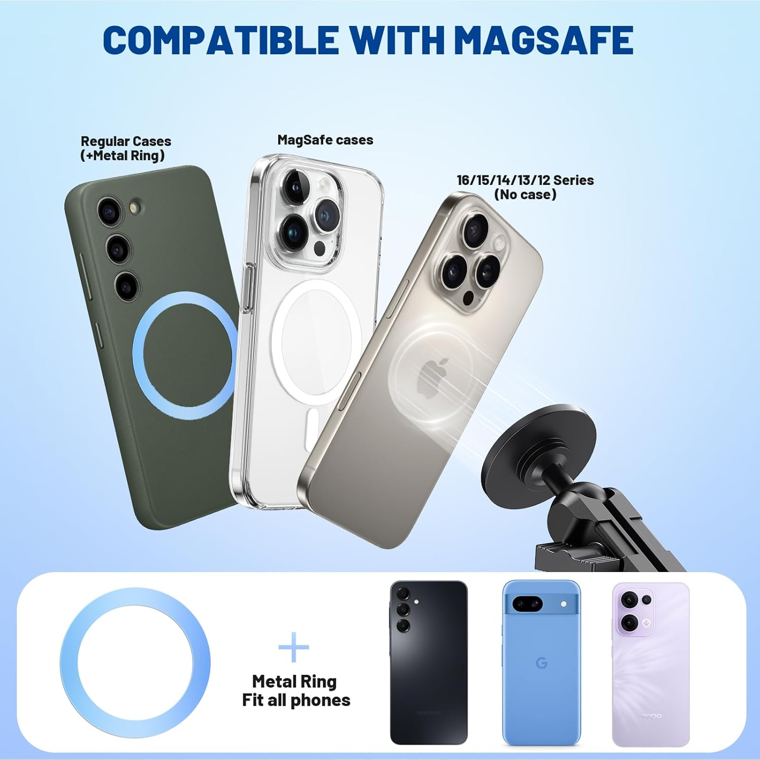 Magnetic Dash Phone Holder for Toyota 4Runner 2010-2024 - No-Drill Heavy-Duty Console Mount