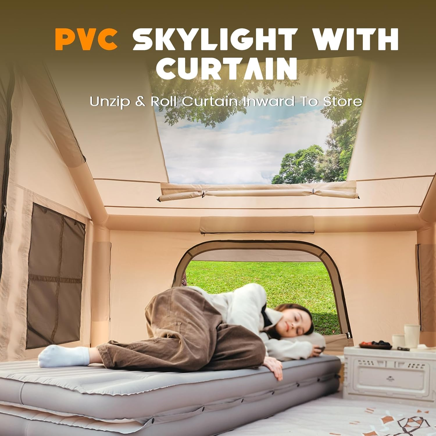 Inflatable Hot Tent with Skylight & Stove Jack 4-6 Person
