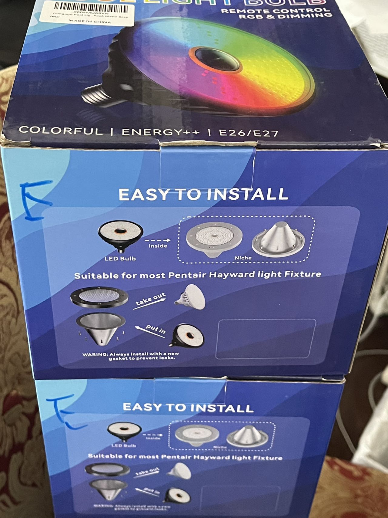 Dimgogo Pool Lights for Inground Pool, Matte Gray
