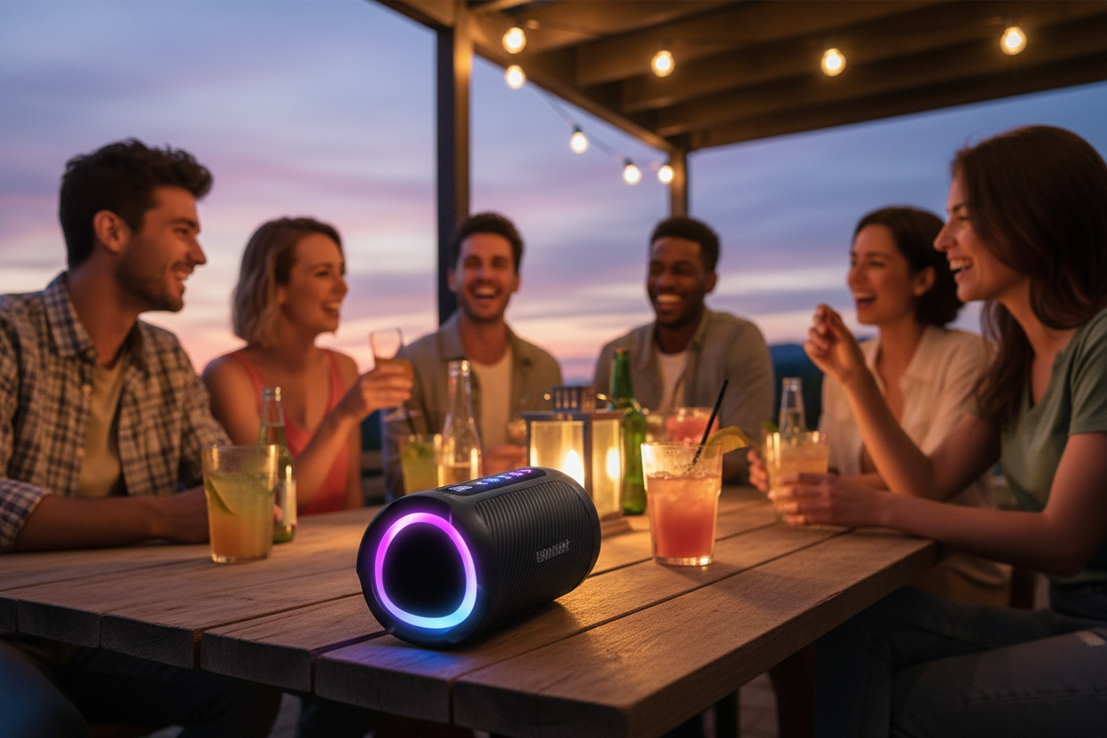 Bluetooth Speaker Patio Lifestyle