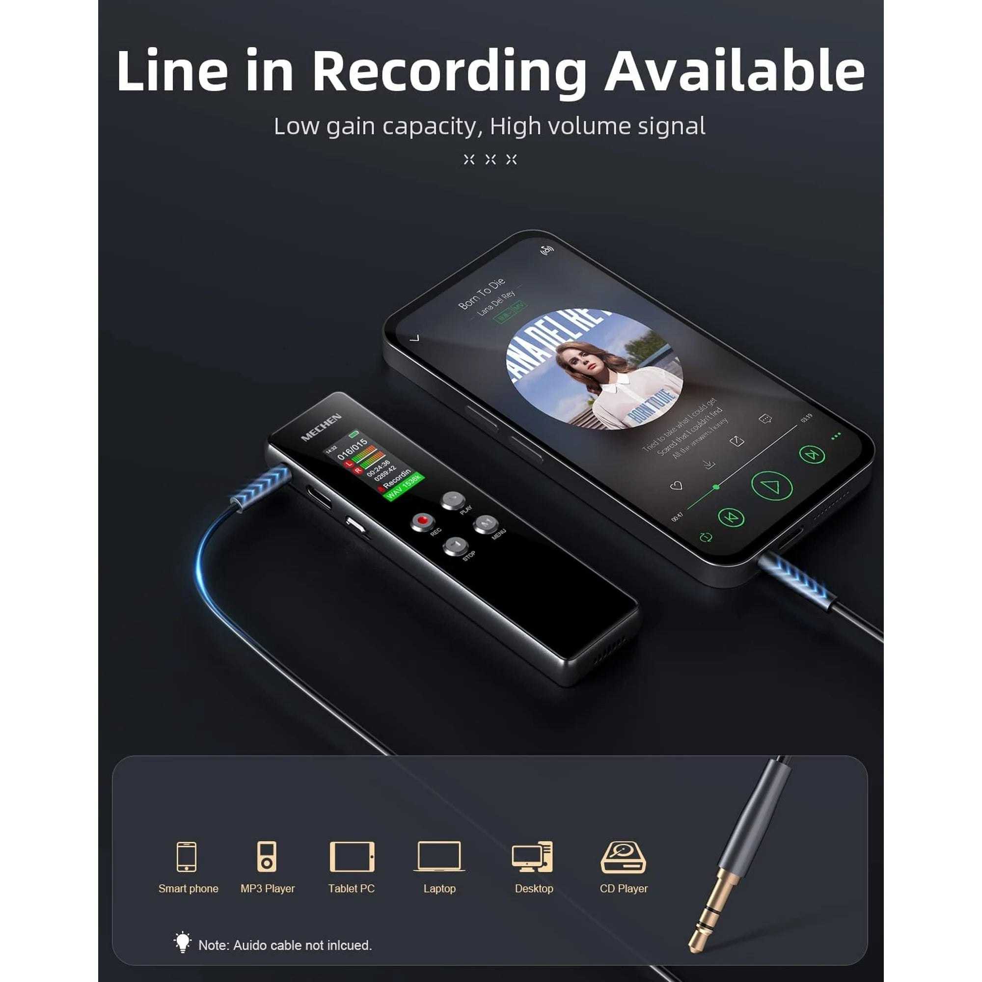 MECHEN V01 64GB Digital Voice Recorder offers professional-grade sound recording