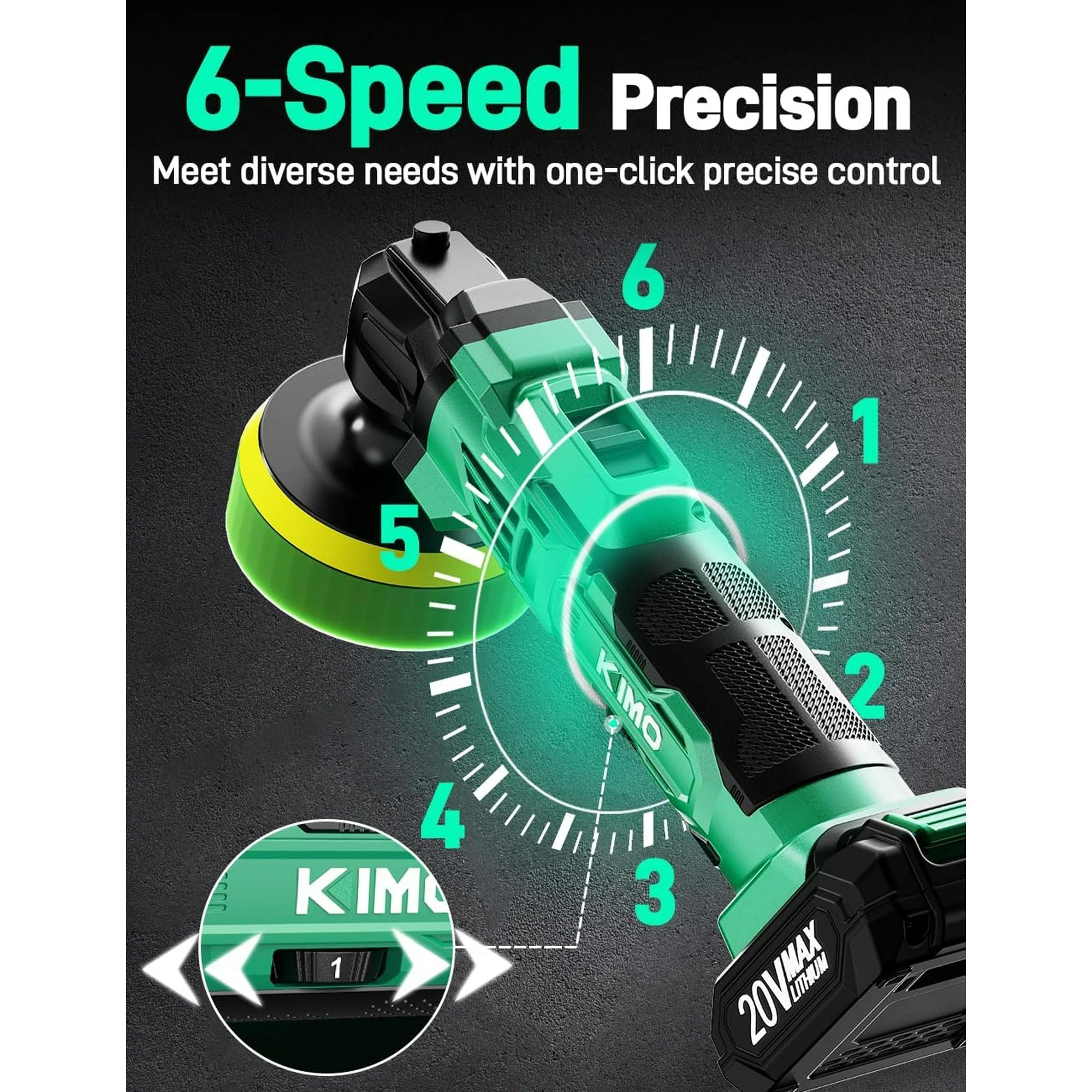 KIMO 5005 Cordless Buffer Polisher Kit delivers professional-grade performance