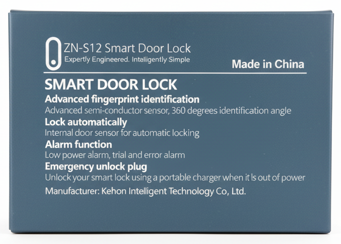 Clean Smart Door Lock Box Back with Features