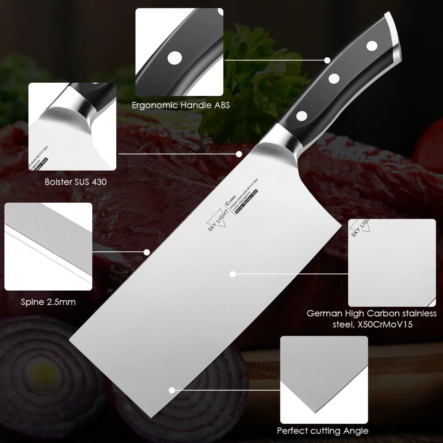 SKY LIGHT butcher's knife