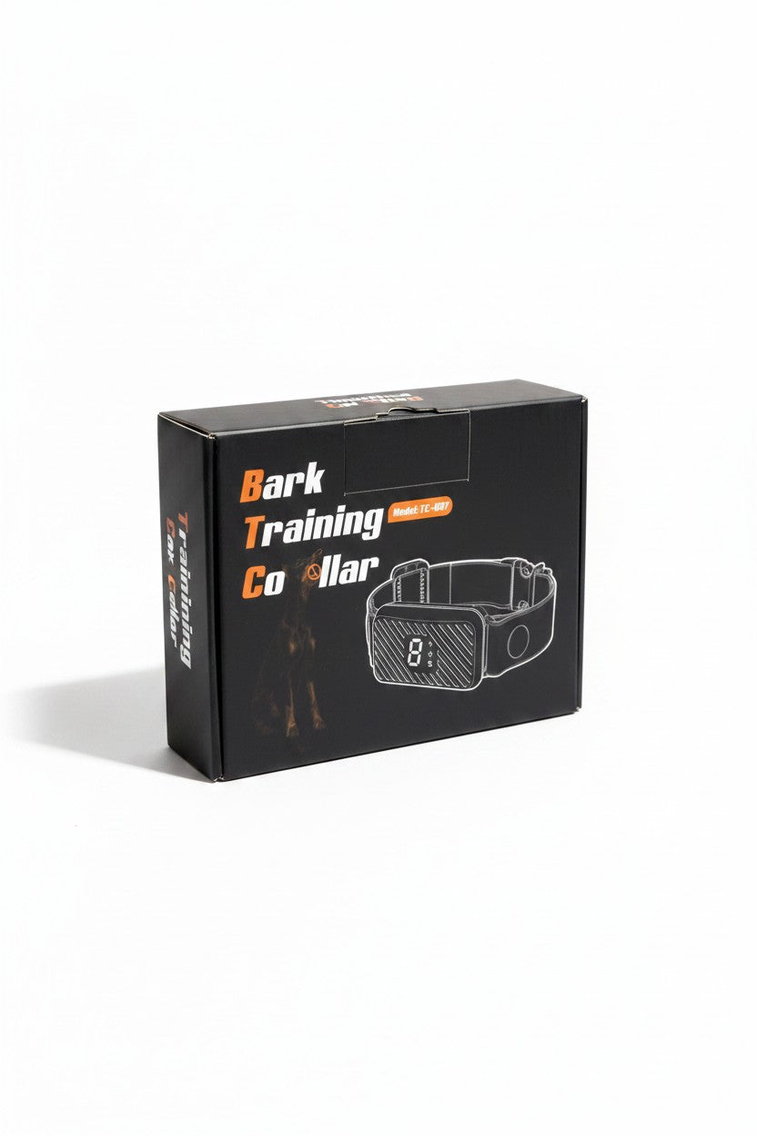Exquisite Deal Shop Bark Training Collar TC-007, rechargeable, with LED display, vibration & sound modes.